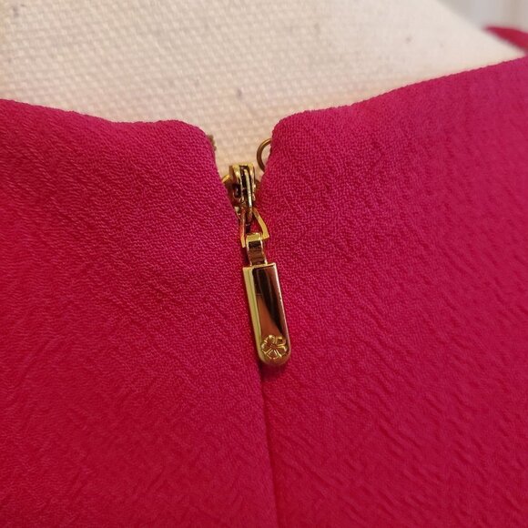 Trina Turk Halter Shift Dress Womens Size 2 Magenta Pink Back Zip Metal Detail - Picture 14 of 15